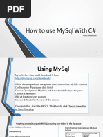 How To Use MySql With C