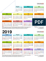 Two Year Calendar 2018 2019