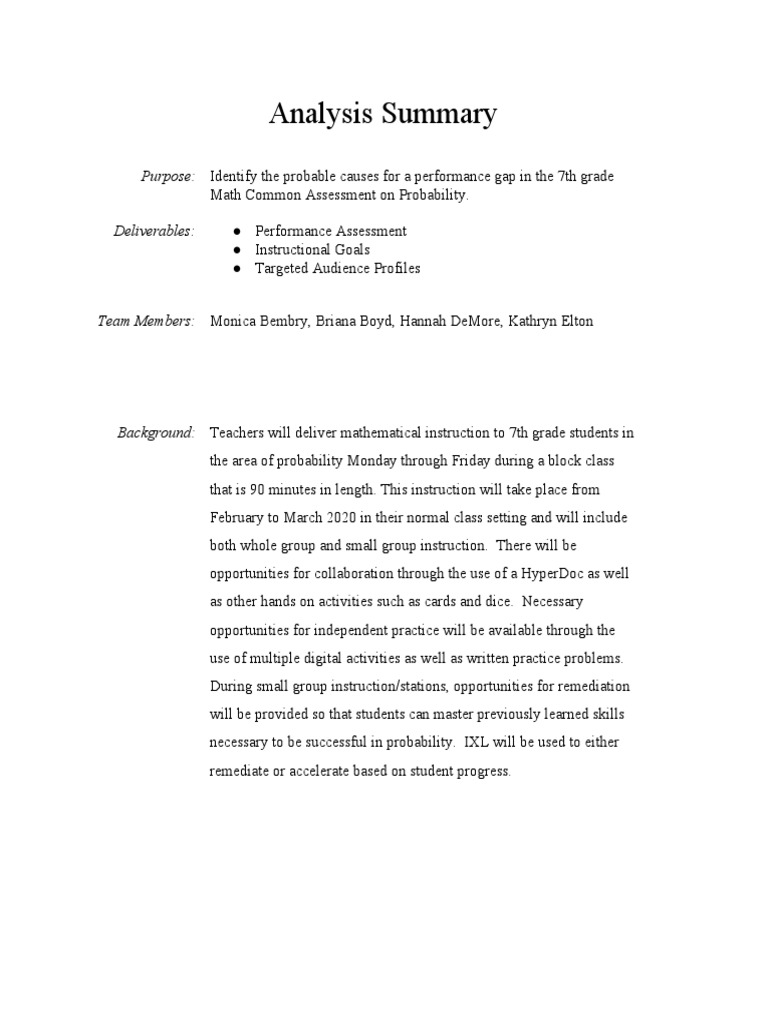 Analysis Summary - Medt 7464 | PDF | Probability | Learning