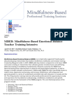 MBEB - Mindfulness-Based Emotional Balance Teacher Training Intensive