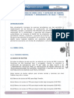 Especificaciones de obra civil y catalogo de equipo materiales accesorios y herramienta de baja y media tension.pdf