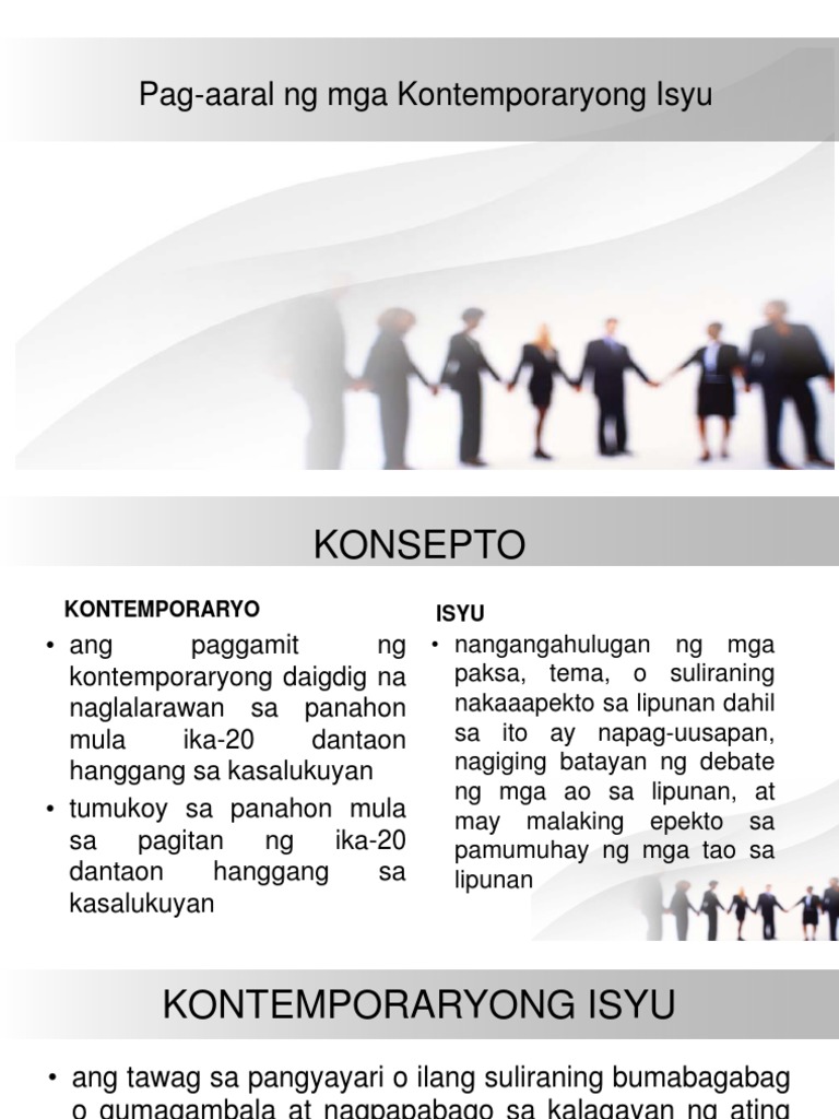 PagAaral Ng Kontemporaryong Isyu