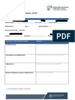 Data Collection Template Form