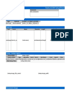 Setup Sheet