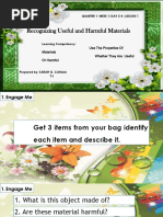 Recognizing Useful and Harmful Materials: Quarter 1: Week 1/day 3-4 /lesson 1