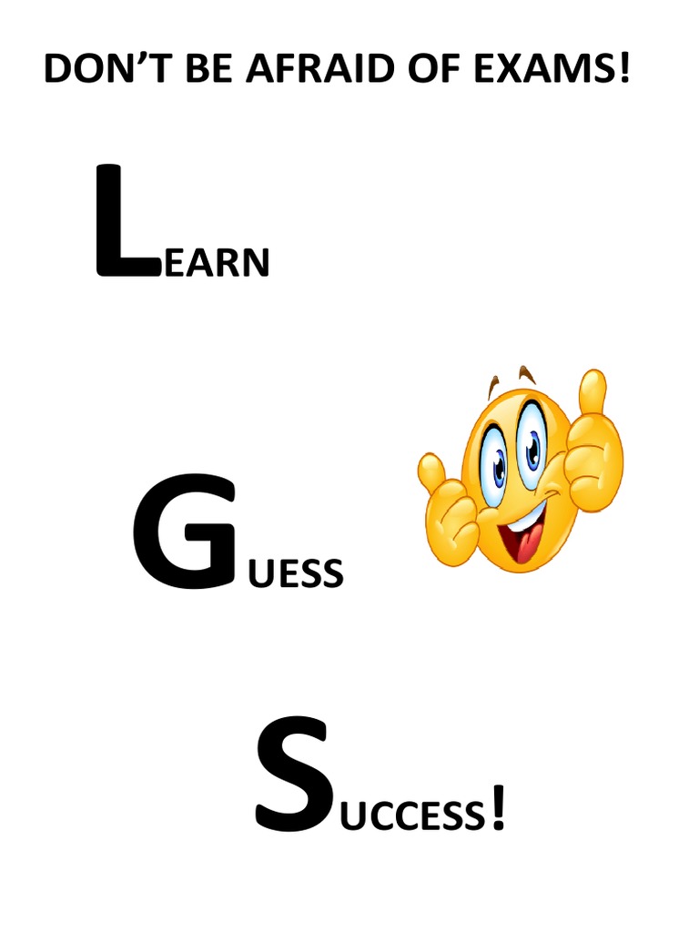 Don'T Be Afraid of Exams! PDF