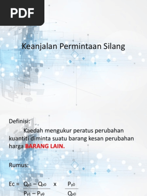 Keanjalan Permintaan Silang Pdf