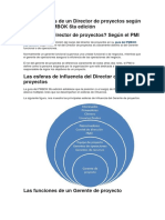 Las Funciones de Un Director de Proyectos Según La Guía Del PMBOK 6ta Edición