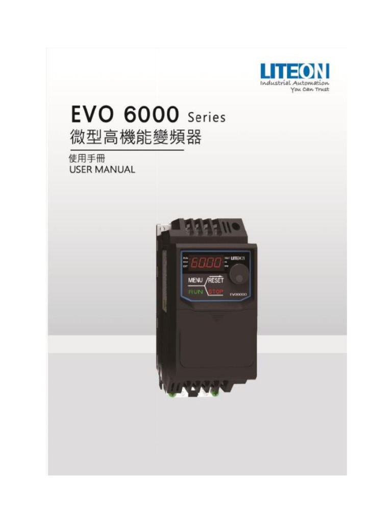 Hướng dẫn sử dụng biến tần EVO6000 1 | PDF