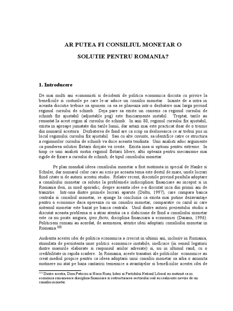 Consiliul Monetar | PDF