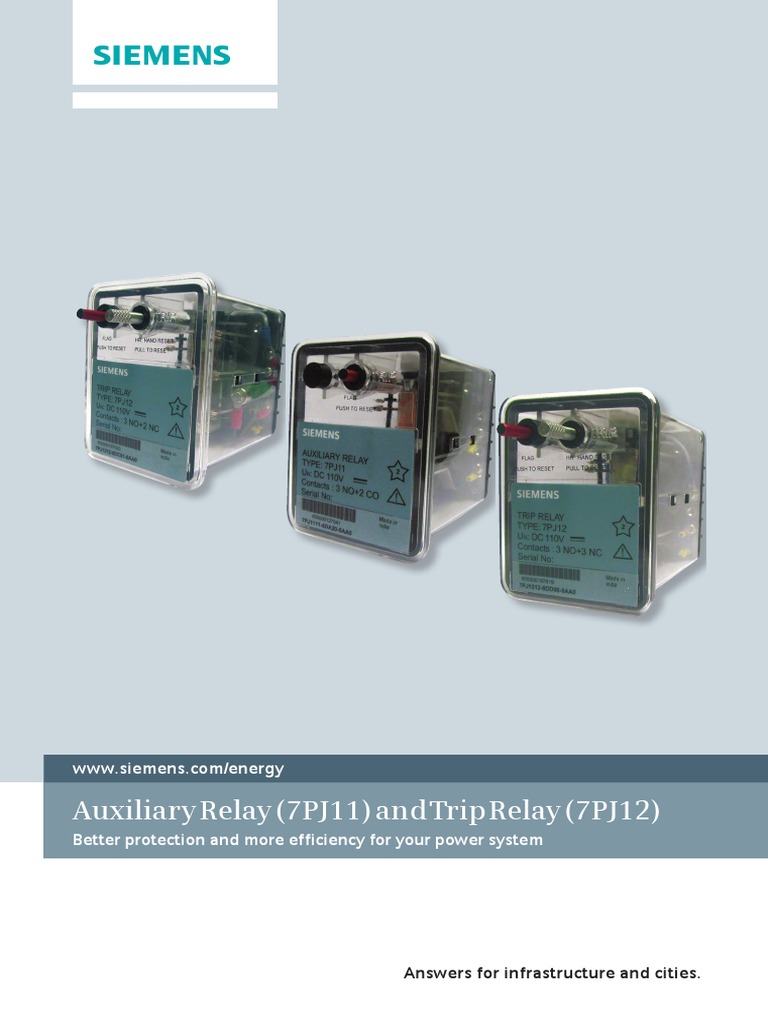 Siemens Trip Relay | PDF | Relay | Alternating Current