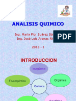 Analisis Quimico: Ing. María Flor Suárez Sánchez Ing. José Luis Arenas Ñiquin 2018 - I