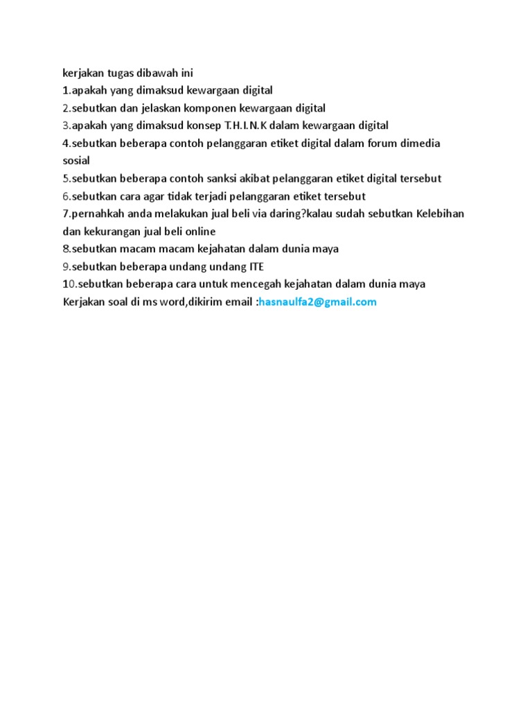 Sebutkan Dan Jelaskan 9 Komponen Kewargaan Digital Sebutkan Itu