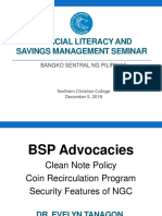 BSP Financial Literacy Seminar on Savings Management