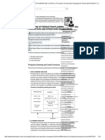 Functions of Production Planning and Control