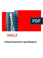 JD Edwards EnterpriseOne Apparel Management Overview