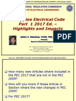Philippine Electrical Code Part 1 2017 Ed. - Highlights and Impacts