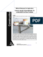 Crack Injection Repair To Concrete Structures: Method Statement For Application