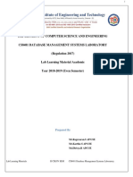 CS8481 Database Management Systems Laboratory Manual IICSEA