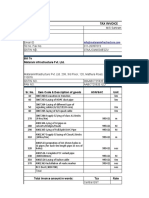 TAX INVOICE FOR INFRASTRUCTURE PROJECT