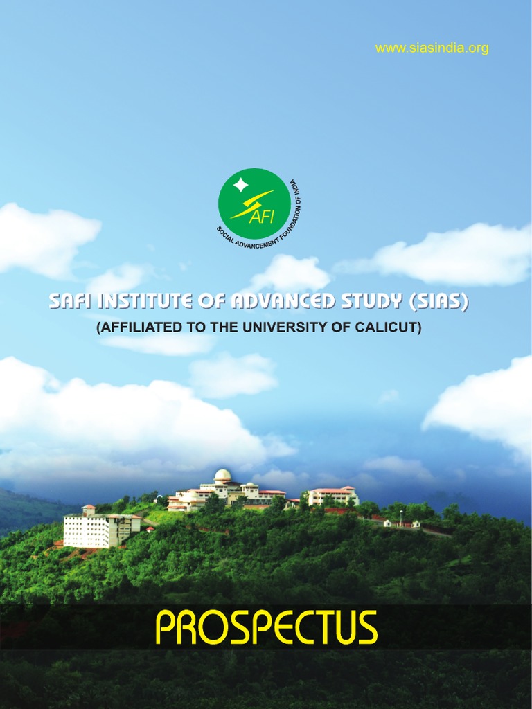 SAFI College Prospectus PDF Academic Degree Academia
