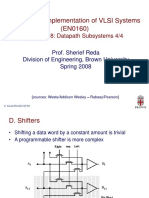 Design and Implementation of VLSI Systems (EN0160) : Lecture 28: Datapath Subsystems 4/4