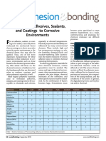 Bonding Adhesion: Resistance of Adhesives, Sealants, and Coatings To Corrosive Environments