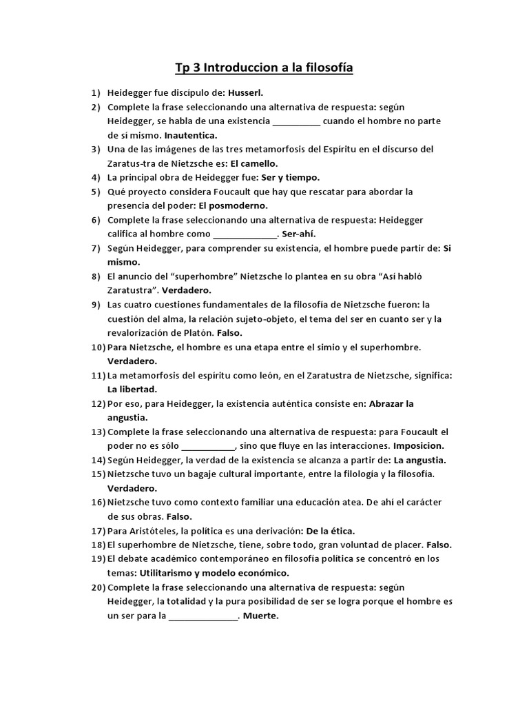 TP 3 Introduccion A La Filosofía | PDF