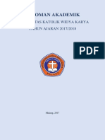 Universitas Katolik Widya Karya Pedoman Akademik 2017 - 2018 Lengkap PDF
