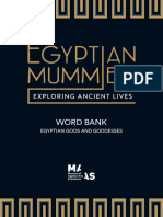 Mummies Word Bank Egyptian Gods and Goddesses 1