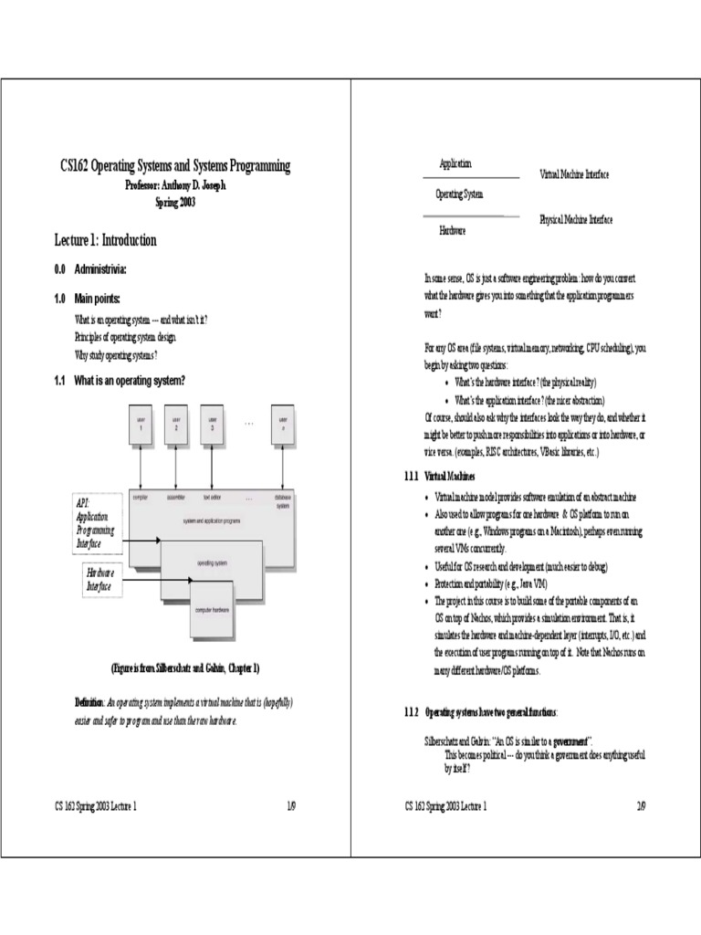 Introduction To Operating System | Download Free PDF | Operating System ...