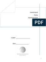 Investment Policy Ques Onnaire