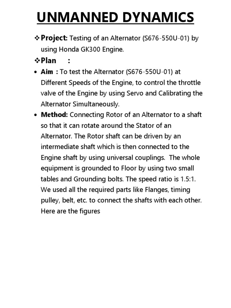 Alternator Testing Report | PDF
