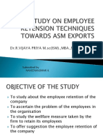 A Study On Employee Retension Techniques Towards Asm