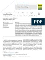 Areal Topography Measurement of Metal Additive Surfaces Using Focus Variation Micros