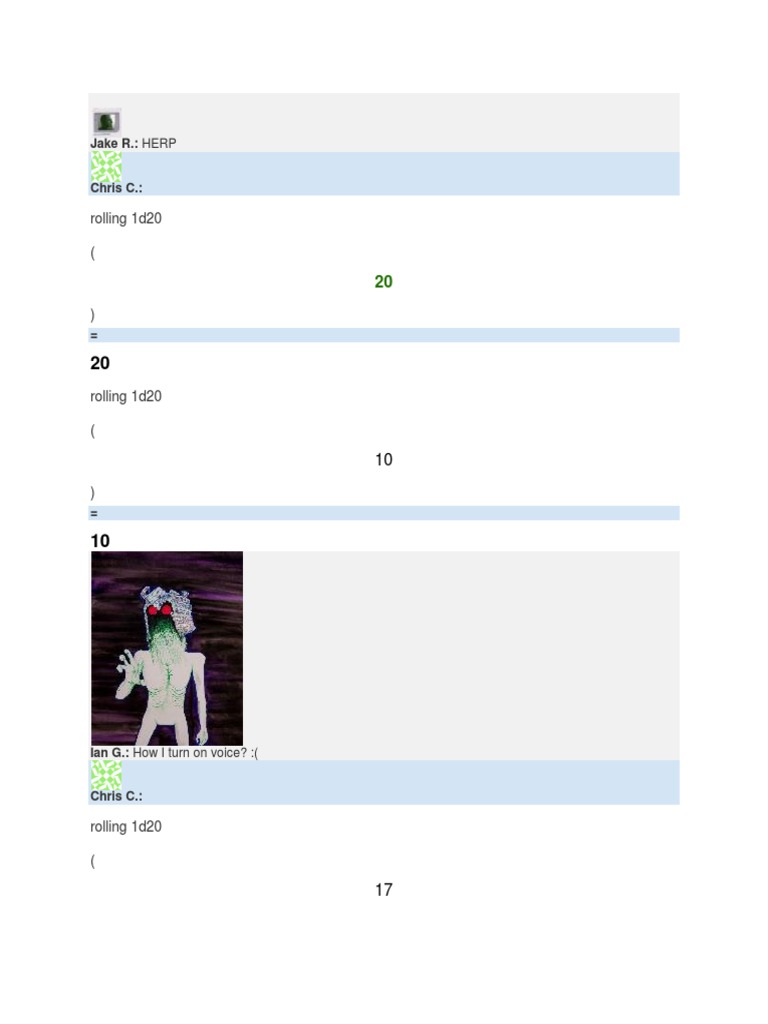 Chat Archive Roll20 Pdf Elves