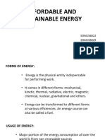 Affordable and Sustainable Energy: EDM15B022 EDM15B029 EDM15B030 EDM15B034 EDM15B036