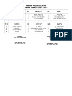 Daftar Piket Kelas Vi TH 2013 Ibu Yani