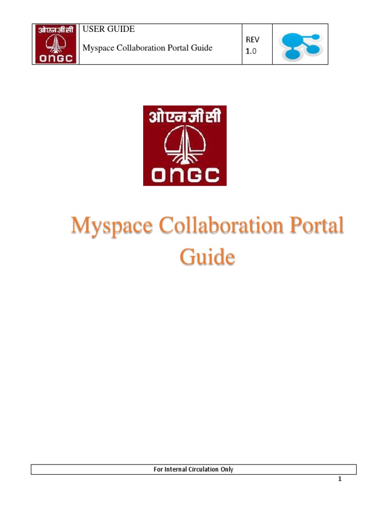 User Guide Myspace Collaboration Portal Guide REV 1.0 | PDF | Tag ...