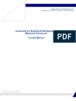 Elearning For Building & Managing The Balanced Scorecard Course Manual