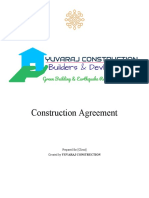 Construction Agreement Template