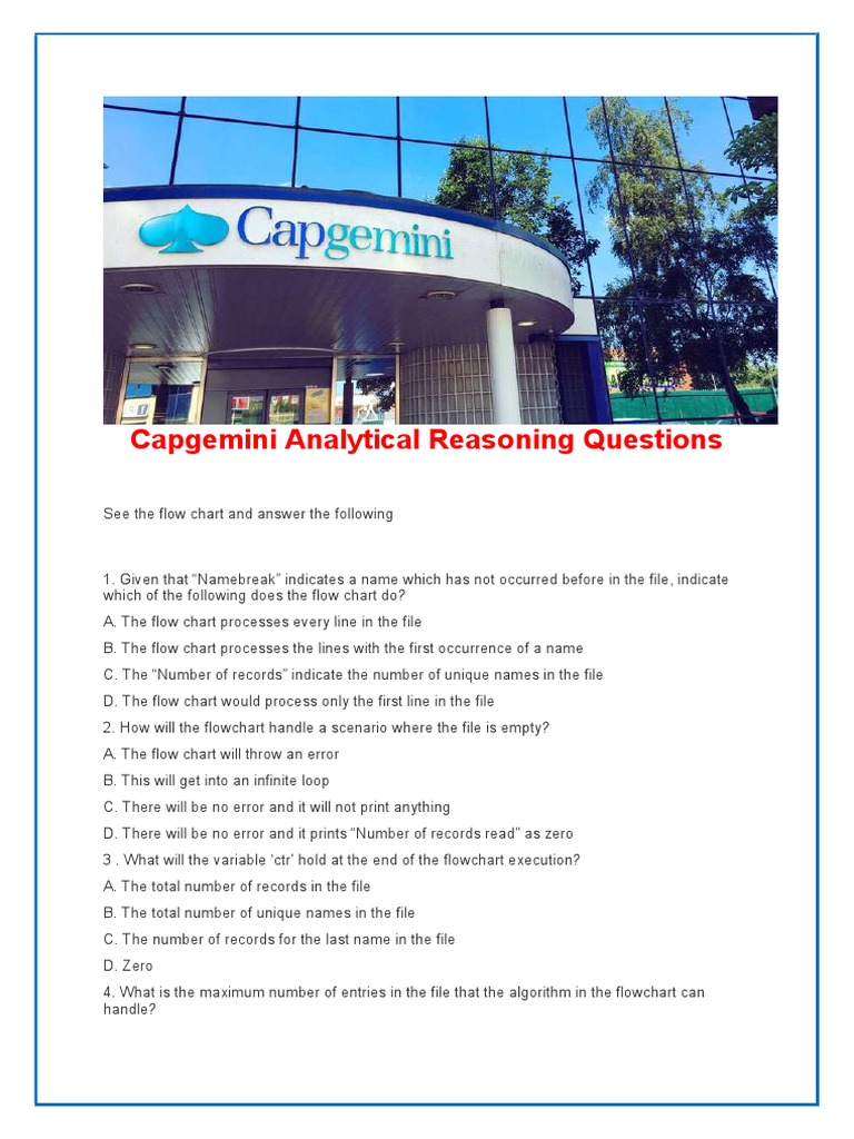 Capgemini Analytical Reasoning Test | PDF | Areas Of Computer Science ...