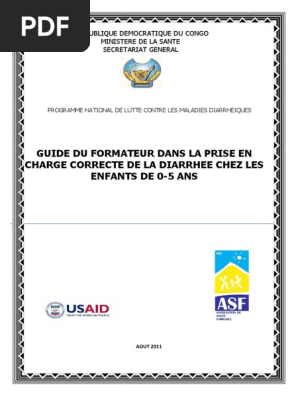 Module De Formation Sur La Pec De La Diarrhee Avec Sro Zinc Pdf Diarrhee Zinc