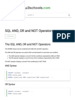 SQL and or Not