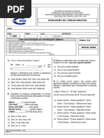 Simulado Ingles 1º Ano Ensino Medio | PDF | Língua inglesa | Comunicação
