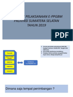 Evaluasi Pelaksanaan E-PPGBM Provinsi Sumatera Selatan 2019