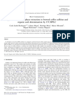 Application of Solid-Phase Extraction To Brewed Coffee Caffeine and Organic Acid Determination by UV/HPLC