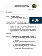 Memorandum Pansangay BLG Mond8g79. 47, s.2013