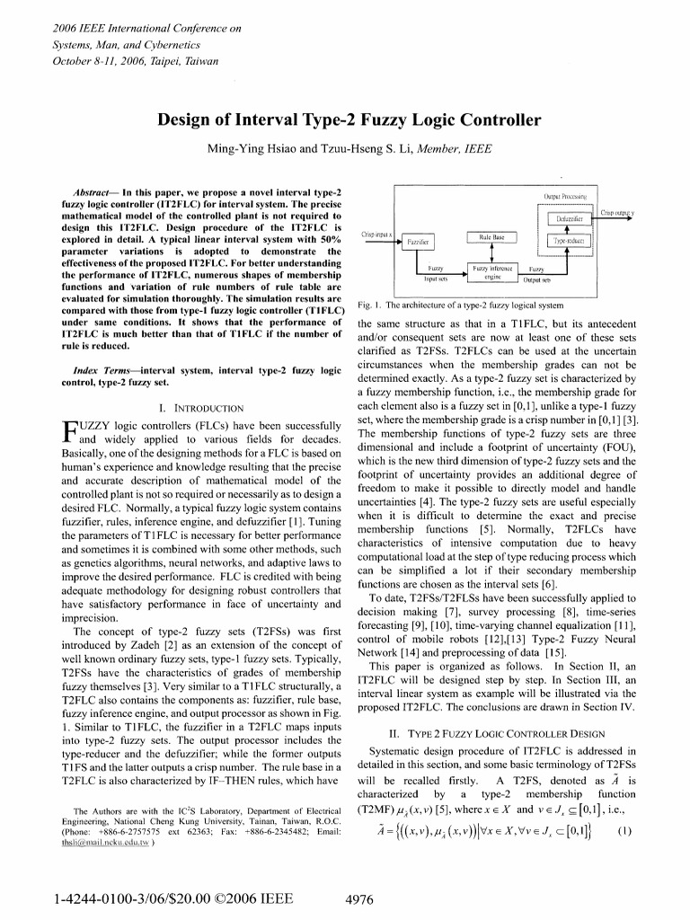 Fuzzy Logic Design | PDF | Fuzzy Logic | Mathematical Model