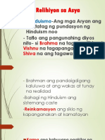 Summary Relihiyon Sa Asya